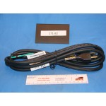 Round Power Cord with Male Plug Only, 8'